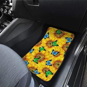 img 1 attached to AFPANQZ Vintage Aztec Car Floor Mats For Auto Non Slip Heavy Duty Rubber Back Auto Foot Mat Carpet 4 Pieces Full Set