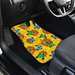 img 2 attached to AFPANQZ Vintage Aztec Car Floor Mats For Auto Non Slip Heavy Duty Rubber Back Auto Foot Mat Carpet 4 Pieces Full Set