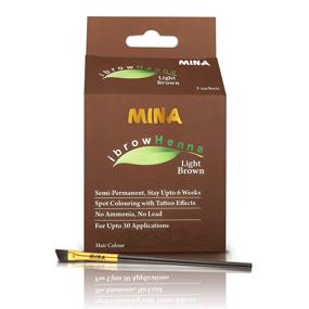 img 4 attached to 🌿 MINA ibrow Henna Hair Color: Professional Tint Kit with Brush Combo Pack – No Ammonia, Vegan & Cruelty-Free – Up to 30 Applications (Light Brown)