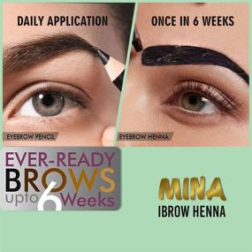 img 2 attached to 🌿 MINA ibrow Henna Hair Color: Professional Tint Kit with Brush Combo Pack – No Ammonia, Vegan & Cruelty-Free – Up to 30 Applications (Light Brown)