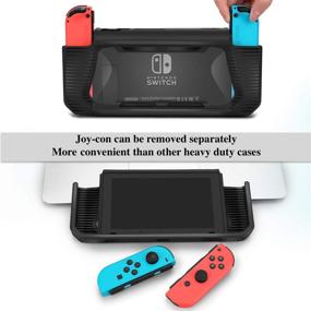 img 3 attached to 🎮 Zadii Nintendo Switch Accessories Bundle: Tennis Racket, Steering Wheel, Charging Dock, Case & Screen Protector