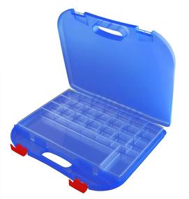 img 1 attached to 🔴 Dexas Loom Storage Lap Case in Blue and Red for Enhanced SEO