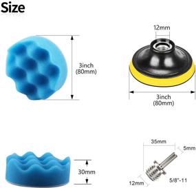 img 3 attached to 🔧 Комплект полировки SPTA Drill - полный набор полировочных и шлифовочных подушек для автомобиля для идеального блеска и защиты.