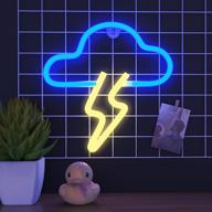 🌩️ ifreelife neon signs: cloud lights lightning bolt neon sign decor for bedroom - aesthetic cloud night light, led cloud lightning neon art wall decor, home décor, bar, perfect teenage girl gift логотип