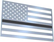 flag-it car truck emblem stainless steel black usa (black line regular) logo