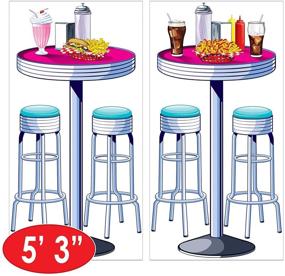 img 3 attached to 🥤 Soda Shop Tables & Stools Props - Party Accessory (1 count) - Pack of 2