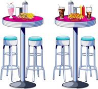 🥤 soda shop tables & stools props - party accessory (1 count) - pack of 2 logo