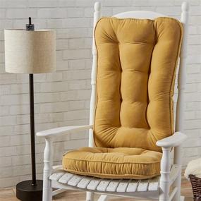 img 3 attached to 🪑 Beige Hyatt Jumbo Rocking Chair Cushion Set by Greendale Home Fashions