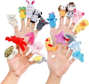 img 4 attached to 🐾 Engage and Entertain with Oiuros Different Cartoon Animal Puppets