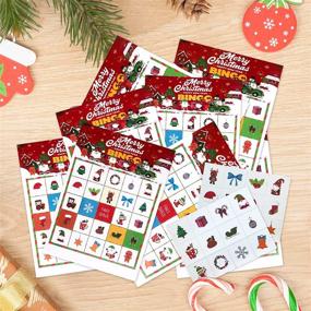 img 1 attached to 🎅 Hamdol Christmas Bingo: Fun Holiday Party Game for 24 Players - Winter Activities & Xmas Gifts for Kids, Adults, and Classroom