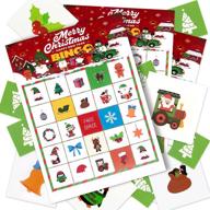 🎅 hamdol christmas bingo: fun holiday party game for 24 players - winter activities & xmas gifts for kids, adults, and classroom logo