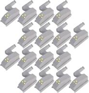 🔦 cosoro hinge led sensor light: brilliant kitchen cabinet cupboard closet & more - 16pcs логотип