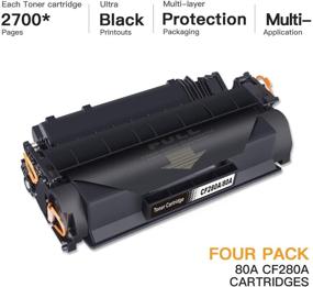 img 3 attached to 🖨️ E-Z Ink (TM) Compatible Toner Cartridge Replacement for HP 80A CF280A 80X CF280X 05A CE505A - Laserjet Pro 400 M401n M401dne M401dw MFP M425dw MFP M425dn (Black, 4 Pack)