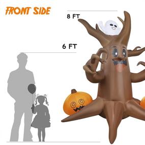 img 3 attached to 👻 HOOJO 8 Feet Halloween Inflatables Ghost Tree with Pumpkins – Outdoor Halloween Decorations with Built-in LEDs, Blow up Yard, Garden, and Lawn Decor