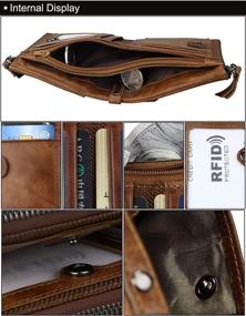 img 1 attached to 👔 Stylish Men's Vintage RFID Blocking Wallet