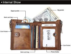 img 2 attached to 👔 Stylish Men's Vintage RFID Blocking Wallet