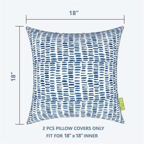 img 3 attached to LVTXIII Outdoor/Indoor Pillow Covers: Modern Square Throw Cushion Cases for Sofa Patio Couch Decoration, Pack of 2, Pebble Blue, 18x18 Size