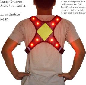 img 1 attached to 🏃 Reflective Running Vest with LED Lights and USB Rechargeable Safety Gear - Machine Washable, Adjustable Waist, Phone Pocket - High Visibility Flashing Vest Perfect for Men, Women, Kids, Runners, and Walkers - Great Gift Option!