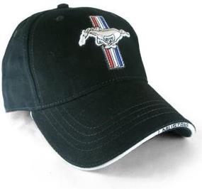 img 1 attached to 🐎 Black Ford Mustang Logo Baseball Hat
