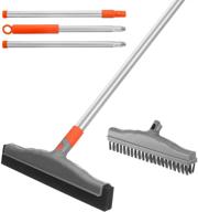 🧹 baban 2 in 1 long handle floor cleaning brush: adjustable length, 50" brush and floor squeegee for garage, swimming pool, bathroom, tile walls, kitchen, balcony logo