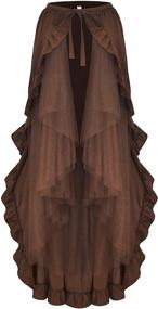 img 3 attached to 👗 Alivila.Y Women's Steampunk Gothic Skirt with Victorian Ruffles and Pirate Style Wrap Cape