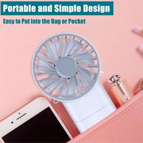 img 2 attached to 🌀 Anpro Portable Hands-Free Neck Fan - Necklace Fans, Mini Handheld Fan for Women/Girls, USB Rechargeable Battery Operated, Ideal for Travel/Office, White