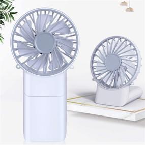 img 1 attached to 🌀 Anpro Portable Hands-Free Neck Fan - Necklace Fans, Mini Handheld Fan for Women/Girls, USB Rechargeable Battery Operated, Ideal for Travel/Office, White