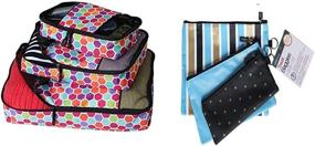 img 2 attached to 🌍 ORB Travel PC311 Bloom Turquoise Metallic Organizing Pack: Explore Ultimate Travel Accessories for Effortless Packing and Organization