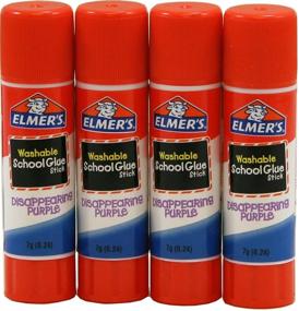 img 1 attached to Elmer's Disappearing Purple School Glue Sticks, Pack of 4 - 0.24 oz Each - Reliable Adhesive for Schoolwork