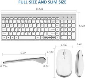 img 3 attached to FENIFOX Wireless Keyboard Full Size Ergonomic