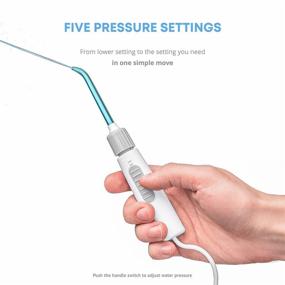 img 1 attached to 🧼 Pure Daily Care Aqua Flosser Pro: Ultimate Oral Hygiene with 3 Modes, 5 Pressure Settings, and 12 Attachments