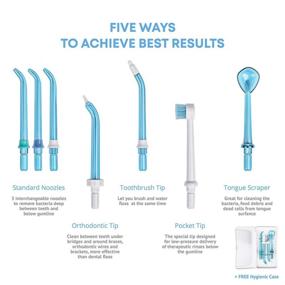 img 3 attached to 🧼 Pure Daily Care Aqua Flosser Pro: Ultimate Oral Hygiene with 3 Modes, 5 Pressure Settings, and 12 Attachments