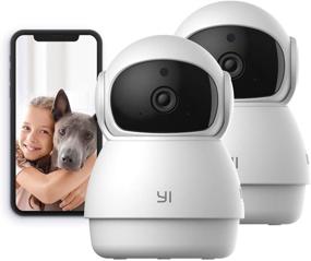 img 4 attached to YI Indoor Wireless WiFi Security IP Camera Dome Guard: Smart Nanny Pet Dog Cat Cam 2-Pack with Night Vision, 2-Way Audio, Motion Detection, 360-degree Coverage, Phone App, Compatible with Alexa and Google