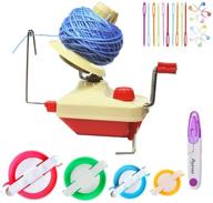 🧶 yarn ball winder kit with pompom maker, knitting stitch markers, plastic needles, and scissors - ball winders, yarn knitting loom crochet swift yarn fiber string ball wool winder diy tool (26a) logo