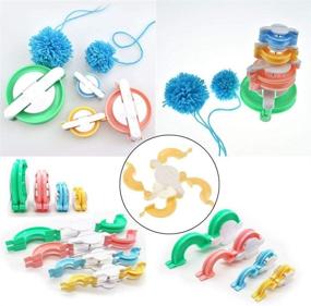 img 3 attached to 🧶 Yarn Ball Winder Kit with Pompom Maker, Knitting Stitch Markers, Plastic Needles, and Scissors - Ball Winders, Yarn Knitting Loom Crochet Swift Yarn Fiber String Ball Wool Winder DIY Tool (26a)