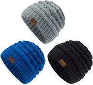 🧢 winter fleece children beanie by vigrace - boys' hats & caps accessories logo