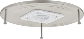 img 1 attached to 💡 Gruenlich 13 Inch Dimmable LED Flush Mount Ceiling Lighting Fixture - 22W, 1370 Lumen, 150W Replacement, Nickel Finish, ETL and Damp Location Rated