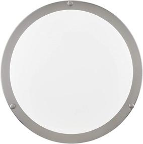 img 2 attached to 💡 Gruenlich 13 Inch Dimmable LED Flush Mount Ceiling Lighting Fixture - 22W, 1370 Lumen, 150W Replacement, Nickel Finish, ETL and Damp Location Rated