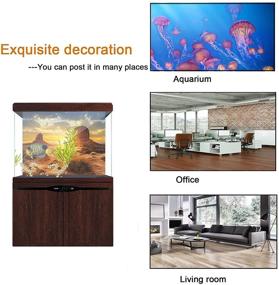 img 1 attached to Aquarium Adhesive Background Decorations Durable