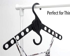 img 2 attached to Organize Your Closet Efficiently with Wing Smart Hanger: Flat Foldable Heavy Duty Plastic Clothes Hanger for Space Saving & Multiple Hanging Items