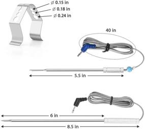 img 4 attached to 🌡️ Enhanced BBQ Probe Thermometer Temperature Probe for ThermoPro TP20 TP-17 TP-16S TP-07 TP25 TP08S TP06S TP09