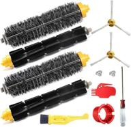 🧹 jumbo filter brush replacement part for roomba 600 700 series - robotic cleaner parts with flexible bristle brush and 3-armed side brush accessory логотип