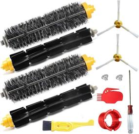 img 4 attached to 🧹 JUMBO FILTER Brush Replacement Part for Roomba 600 700 Series - Robotic Cleaner Parts with Flexible Bristle Brush and 3-Armed Side Brush Accessory