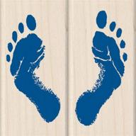 👶 inkadinkado baby feet wood stamp set - 2 pieces, 1.5" width x 2" length for card decorating logo