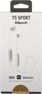 klipsch t5 sport headphones (white) - compact 3.1 x 2.4 x 1.2 inches design logo