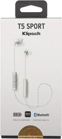 img 3 attached to Klipsch T5 Sport Headphones (White) - Compact 3.1 x 2.4 x 1.2 Inches Design