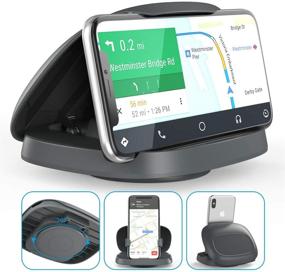 img 4 attached to 🚗 Car Phone Mount by JOYEKY - Vertical Horizontal Cell Phone Holder with 360° Magnetic Rotation for iPhone Samsung Galaxy Android Smartphones, GPS Devices - Detachable Dashboard Cradle