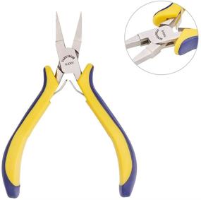 img 3 attached to 🔧 BENECREAT 5 Inch Flat Nose Pliers: Comfort Rubber Grip for Jewelry Making and Handcrafts (Box Joint Construction)