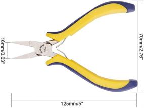 img 1 attached to 🔧 BENECREAT 5 Inch Flat Nose Pliers: Comfort Rubber Grip for Jewelry Making and Handcrafts (Box Joint Construction)