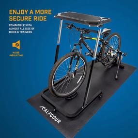 img 2 attached to Alpcour Bike Trainer Mat – Premium Water-resistant Anti-slip Carpet for Indoor Gym Workout Cycling – Floor Protection with Noise Insulation – 36”x78” Multipurpose